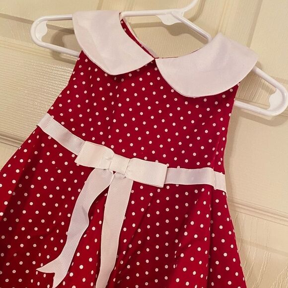 Girls RARE EDITIONS POLKA DOT DRESS - Picture 3 of 5